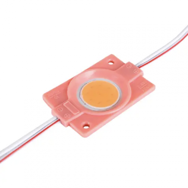 LED модуль BRT COB 2.4Вт круглий PINK 12В IP65 Рожевий